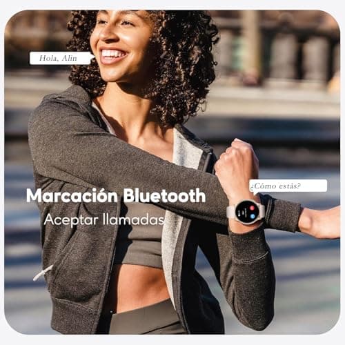 Detalle 1 de AcclaFit AcclaFit Reloj Inteligente para Hombre y Mujer con llamadas Bluetooth y pantalla redonda de 1,38”