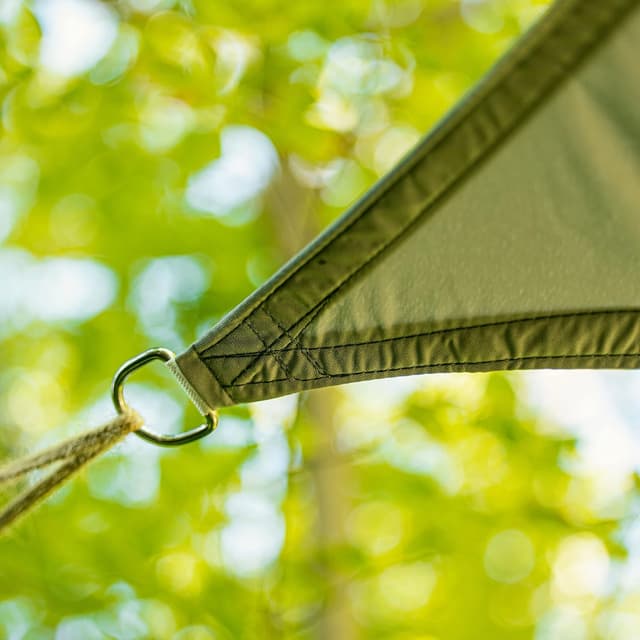 Detalle de Lumaland voile d’ombrage rectangulaire 2 x 3 m ivoire en HDPE avec drisses de fixation