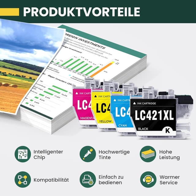 Detalle 2 de INK E-SALE LC421XL 4er-Pack 17ml/14ml