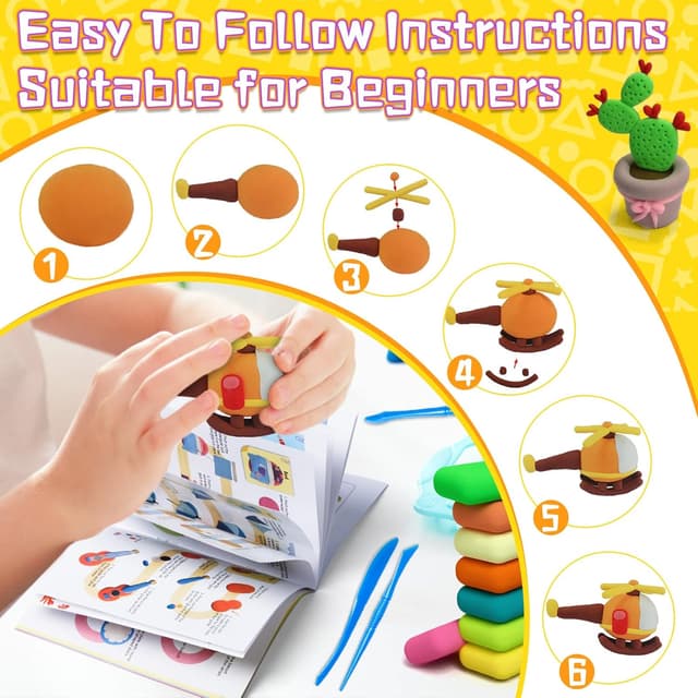 Thumbnail 3 de Air Dry Clay 36 Colour Modelling Kit