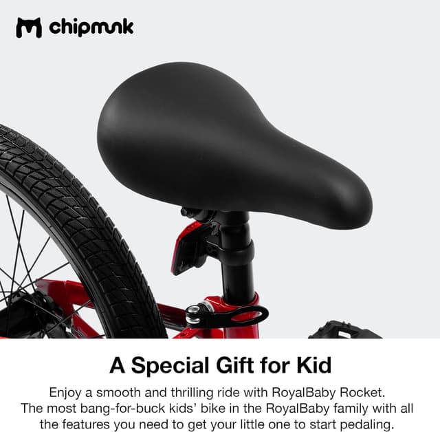 Detalle 2 de Chipmunk Kids Bike (12–18 Inch) with Training Wheels for Ages 3–10