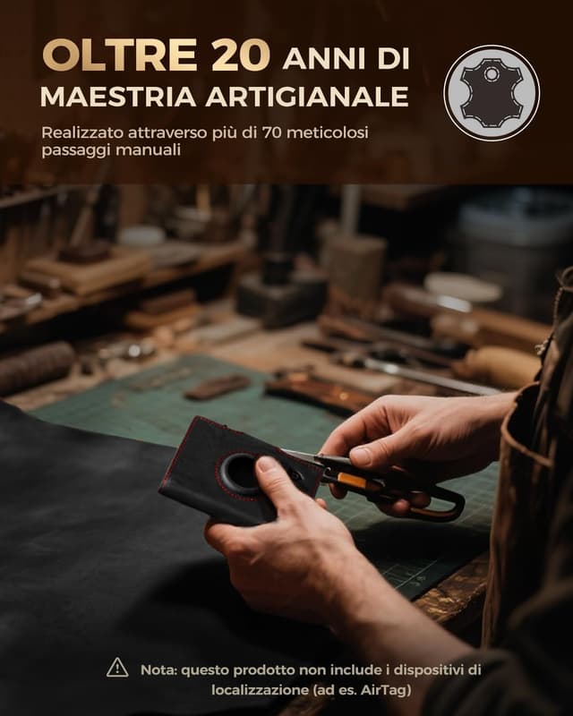 Detalle de LORZOR portafoglio airtag slim con RFID