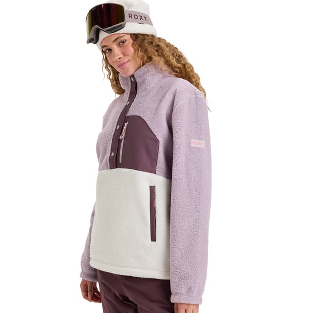 Detalle de Roxy Camiseta técnica de mujer Alabama con WarmFlight y sherpa polar