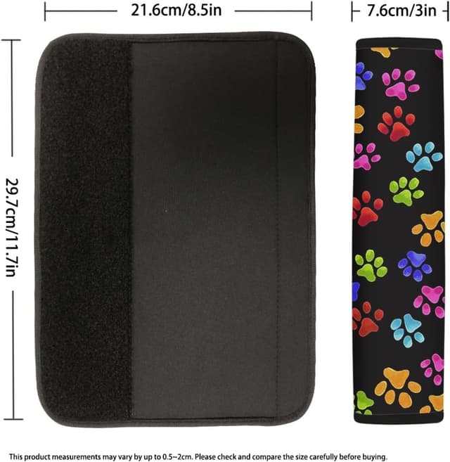 Thumbnail 1 de Wanyint Colorful Paw Print Seat Belt Pads