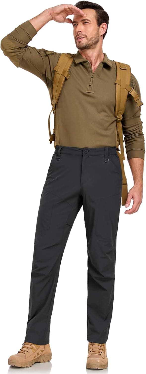 Thumbnail 5 de Mens Lightweight Cargo Hiking Pants (Quick-Dry, Water-Resistant) with 6 Zipper Pockets