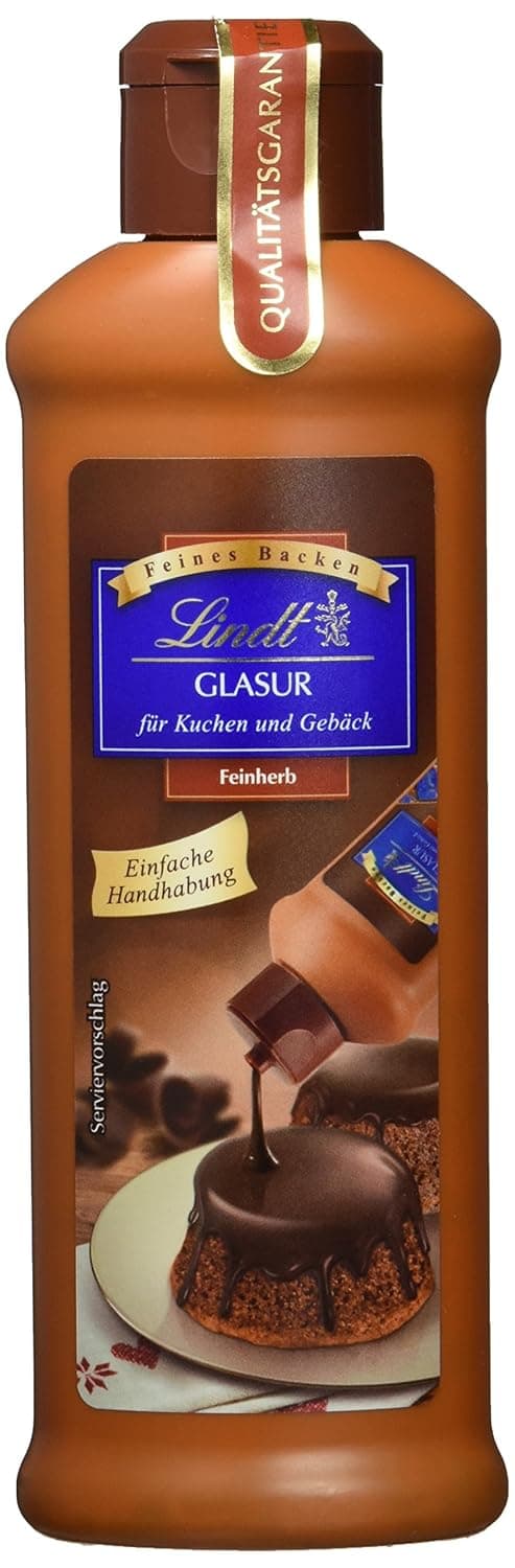 Detalle de Lindt GLASUR Feinherb – Schokoladen-Glasur für Kuchen, Torten & Gebäck (10 x 200 g)