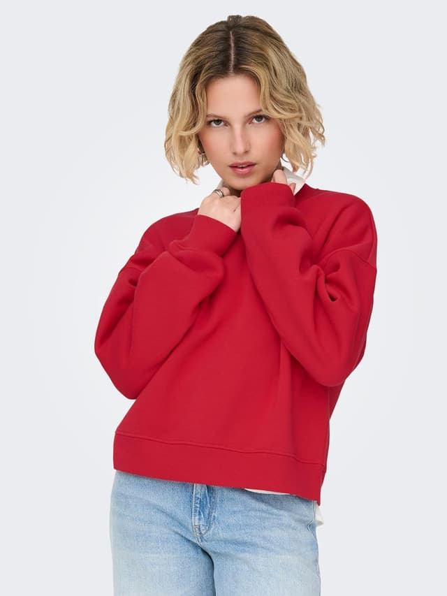 Detalle de Only Onlbest L/S Crew Neck Swt NOOS da donna: felpa basic morbida e intramontabile