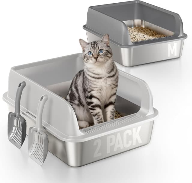 Thumbnail 6 de Katzenklo Edelstahl 2er-Set mit Deckel