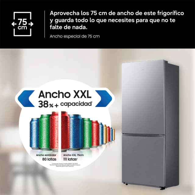 Detalle 1 de Samsung RB53DG706AS9EF frigorífico combi 75 cm No Frost