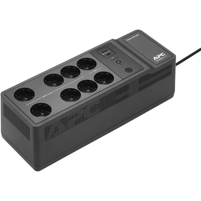 Detalle de APC BE850G2-GR SAI 850 VA, 8 Schuko y 2 USB 🔌