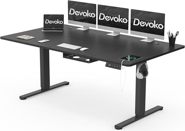 Detalle de Devoko Escritorio Elevable Eléctrico 180x80cm con USB
