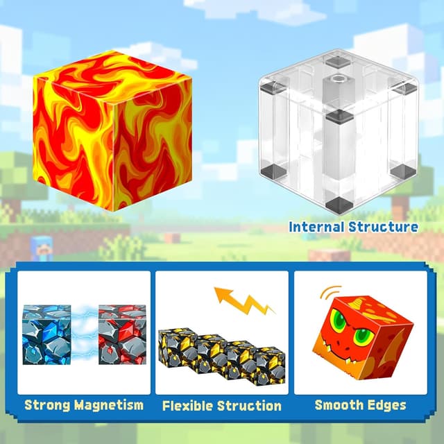 Thumbnail 1 de Pourbibi magnetic blocks 150 pcs for kids