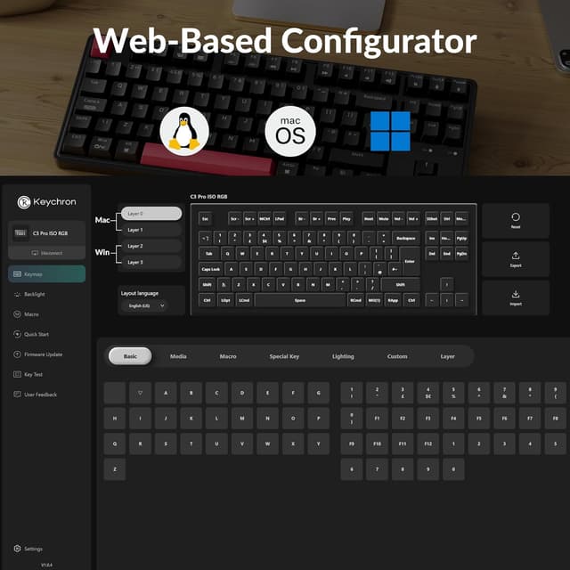 Thumbnail 3 de Keychron C3 Pro 87-key TKL Keyboard