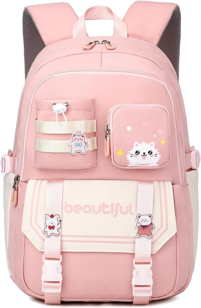 Imagen de IvyH Mochila Escolar Niñas Rosa 30x20x46cm en OfertitasTOP