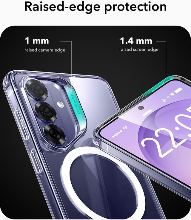 Detalle 2 de ESR Classic Hybrid MagSafe Case for Samsung Galaxy S26 (clear) – military-grade drop protection