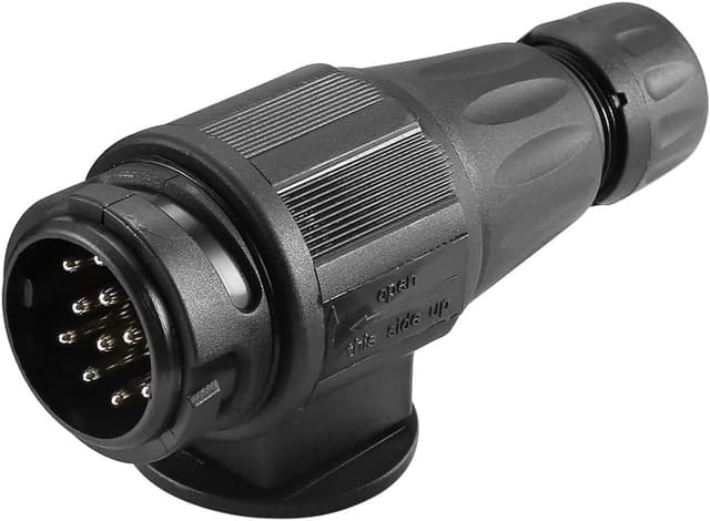 Detalle de ETUKER 13-poliger Anhängerstecker (12V) nach ISO 11446, wasserfeste Dichtung
