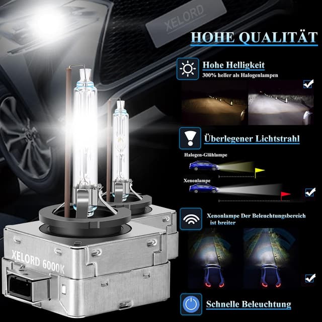 Detalle 2 de XELORD D1S Xenon 6000K Scheinwerferlampe
