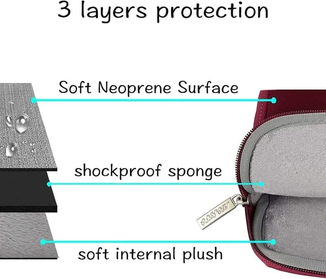 Thumbnail 2 de MOSISO Laptop Hülle 15 Zoll Weinrot