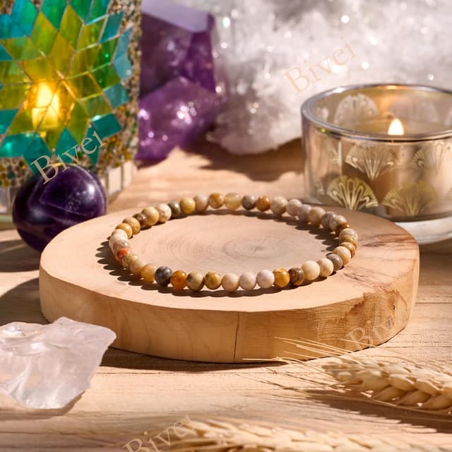 Detalle 2 de Bivei Kristall Armband 4 mm Perlen für Yoga