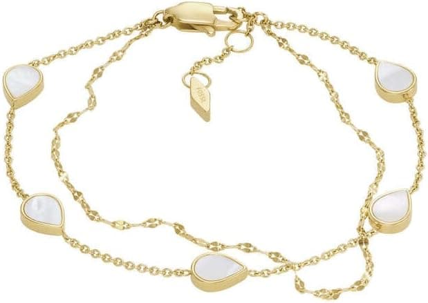 Thumbnail 4 de Fossil bracciale inox doppia catena 19 cm