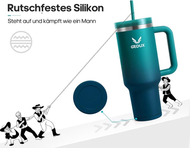 Thumbnail 5 de Gedux Trinkflasche 1.2L mit Strohhalm