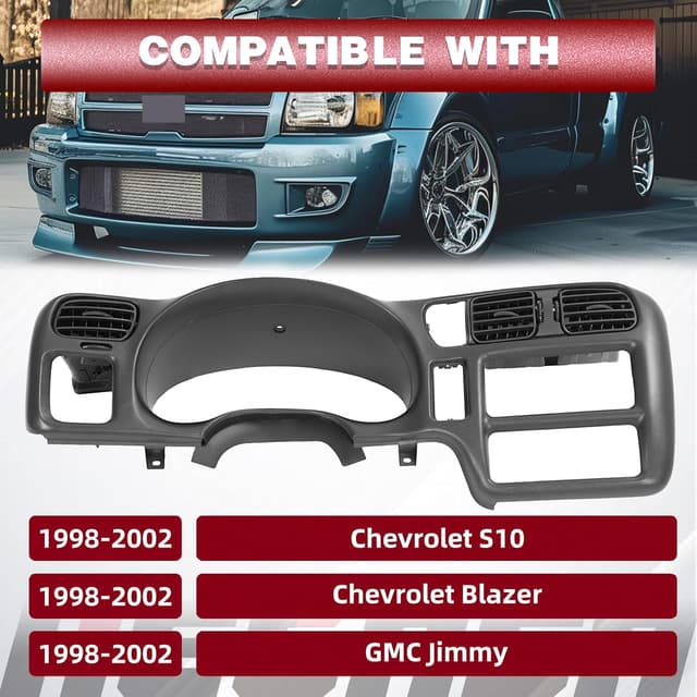 Detalle de HECASA Dash Trim Bezel Cover for 1998-2002 Chevy S10/Blazer & GMC Jimmy (Single Din)