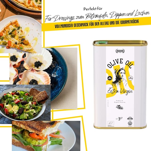 Detalle 2 de Apsogo Bio Extra Natives Olivenöl aus Kreta (3.000 ml) – mild & fruchtig, kaltgepresst