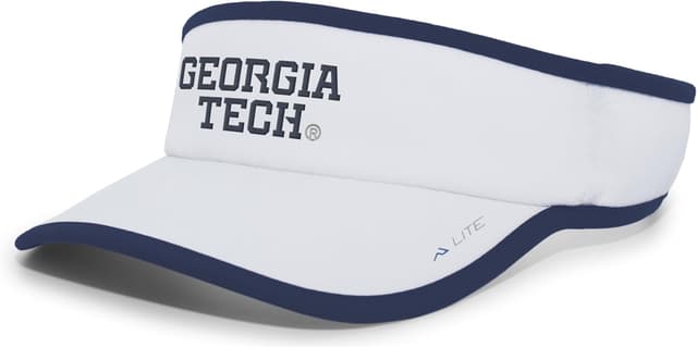 Detalle de Pacific Headwear NCAA Lite Series All-Sport Active Visor (Georgia Tech Yellow Jackets)