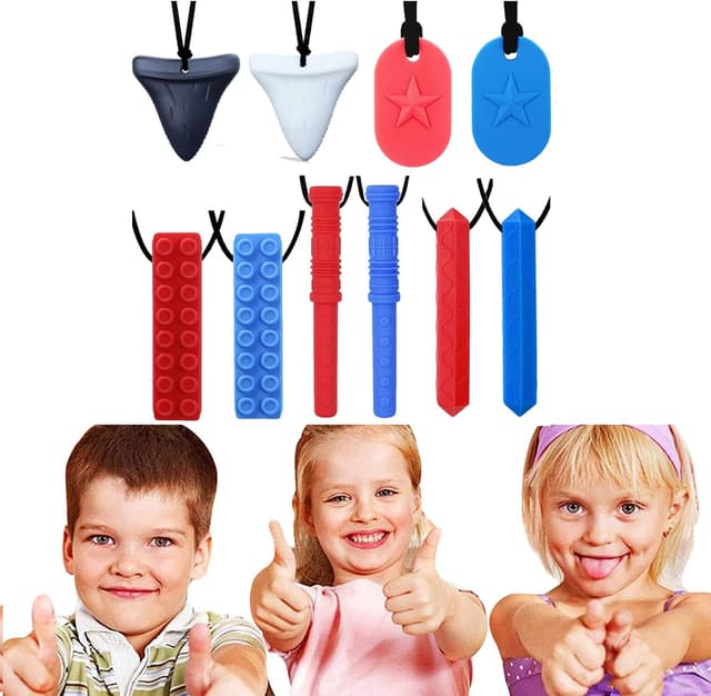 Detalle de GNAWRISHING Chew Necklaces 10pcs for Sensory Kids