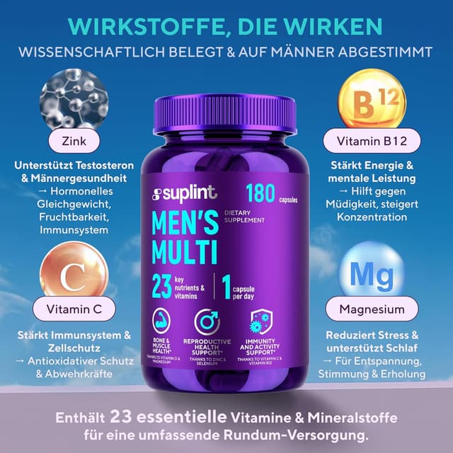 Thumbnail 3 de SUPLINT Multivitamin Männer A‑Z Kapseln 180