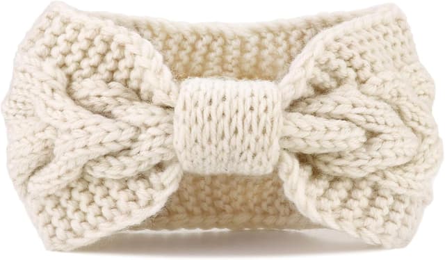 Detalle de DRESHOW Damen Winter Stirnbänder im 4er-Set – Strick, Ohrwärmer-Stil mit Turban-Optik