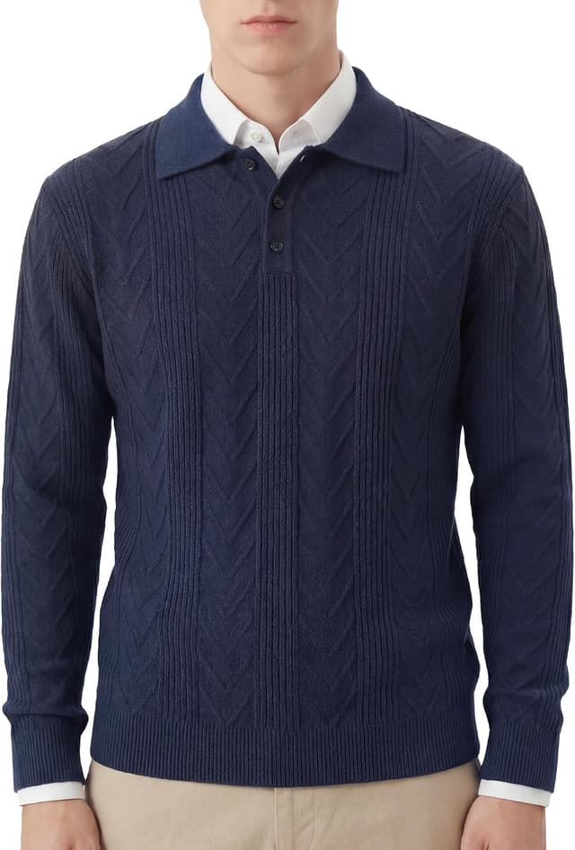 Thumbnail 6 de Poloshirt Herren Langarm mit Giraffen Stickerei