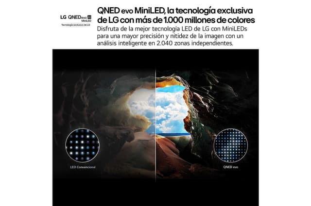Detalle de LG QNED86 75" QNED evo MiniLED 4K 2025