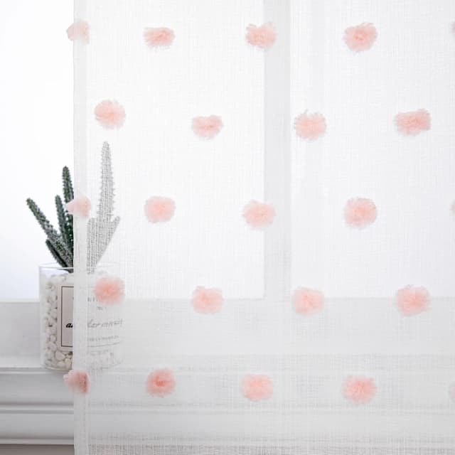 Thumbnail 4 de MYSKY HOME Vorhänge Rosa 2er Set Ösen