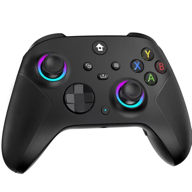 Detalle de YUYIU 2.4GHz Wireless Controller for Xbox (7-Color RGB, Dual Vibration, 3.5mm Audio Jack, 1000mAh)
