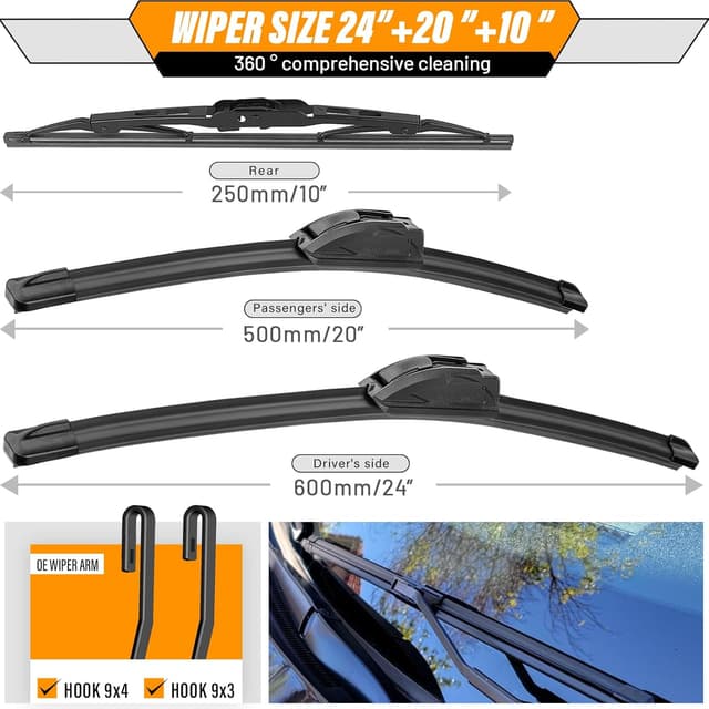 Detalle de OEM Windshield Wiper Blade Set 24+20+10