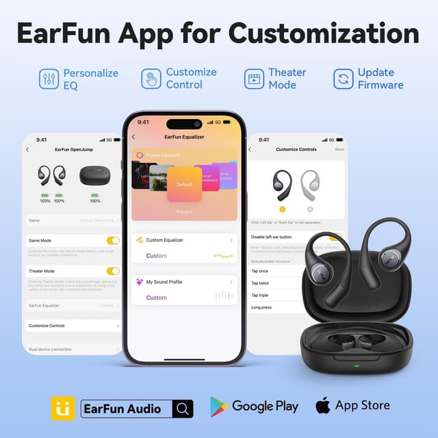 Thumbnail 5 de EarFun OpenJump Open‑ear Headphones 42H