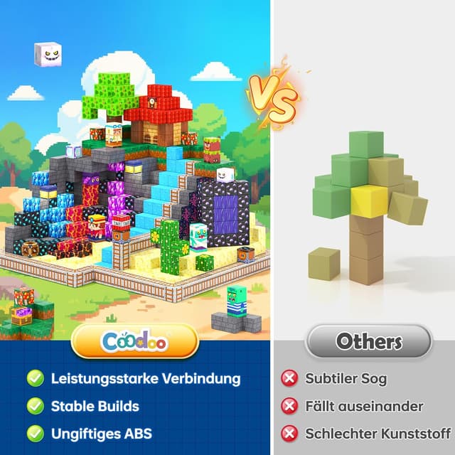 Thumbnail 4 de Coodoo Magnetische Bausteine 200 Teile