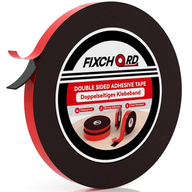 Detalle de FIXCHORD Nastro Biadesivo Extra Forte in Schiuma Acrilica 10 m x 12 mm, impermeabile per interni ed esterni