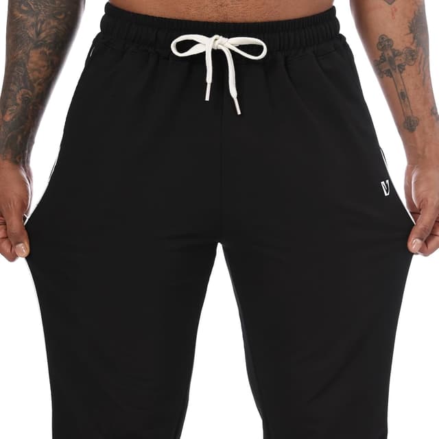 Detalle de Vortewind Jogginghose Herren aus Baumwolle mit 3 Taschen, atmungsaktiv & elastischer Bund