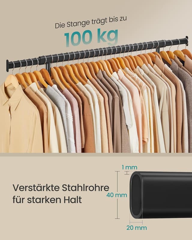 Thumbnail 2 de SONGMICS Kleiderständer auf Rollen HSR13BKV1