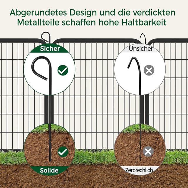 Detalle 2 de Yaheetech Welpenauslauf 80 cm hoch, 8-teilig faltbares Freilaufgehege mit automatischer Verriegelung