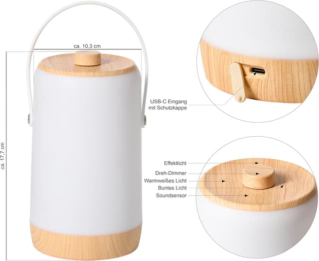 Detalle 2 de Northpoint LED Akku Laterne mit RGB