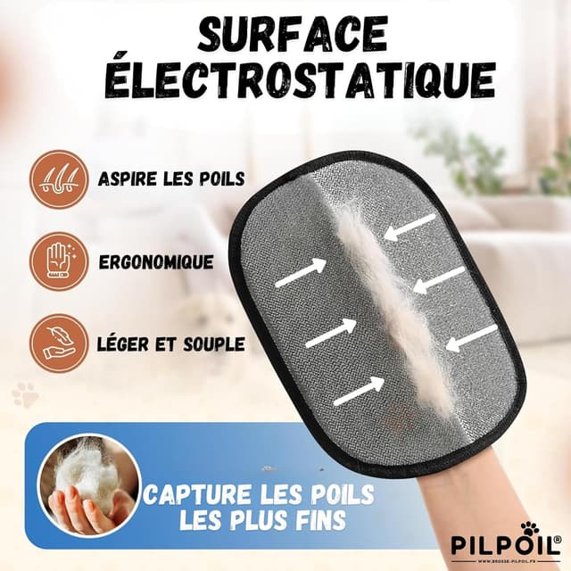 Thumbnail 2 de pilpoil Gant Anti Poils Animaux 2‑en‑1