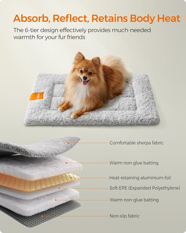 Detalle de Warm pet crate bed 60 x 45 cm