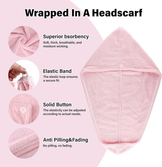 Thumbnail 6 de Lafefe Hair Towel Wrap 2 Pack