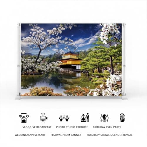 Thumbnail 3 de Aoihrraan 1,5×1 m Japanischer Tempel Hintergrund