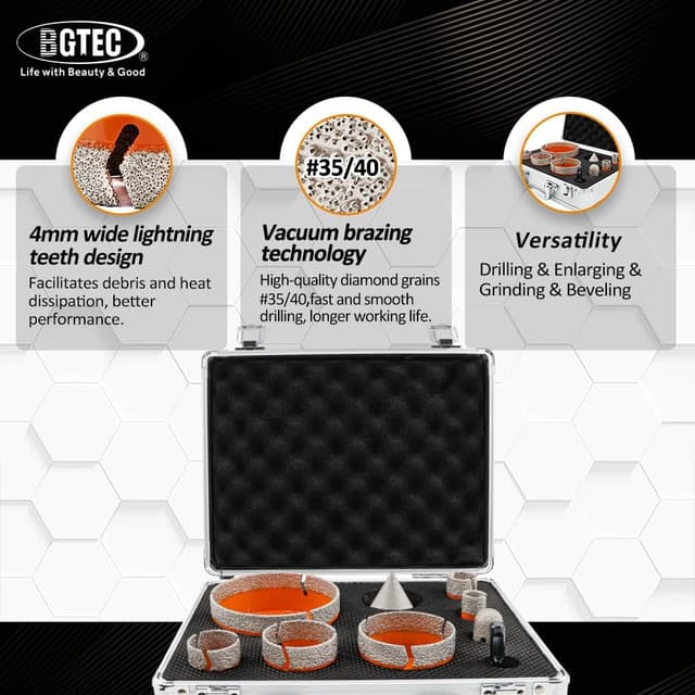 Thumbnail 4 de Tile Hole Saw Kit 9PCS