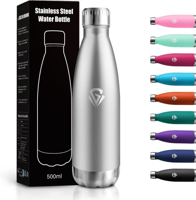 Detalle de Gourde Isotherme 500 ml en inox double paroi Isotherme (sans BPA) – réutilisable et étanche