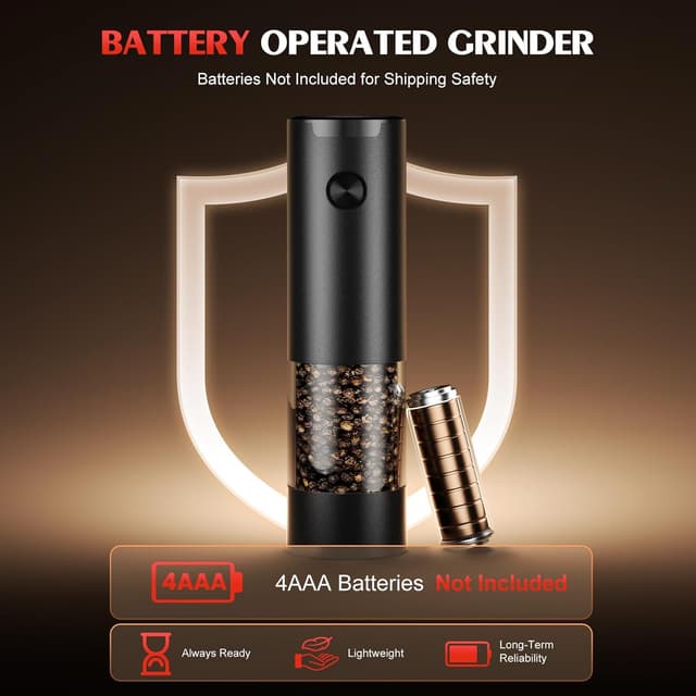 Thumbnail 4 de Electric Salt and Pepper Grinder Set 2-Pack ⚖